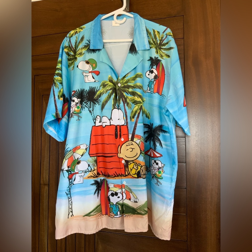 Men's SNOOPY Camp Shirt, Size 2XL